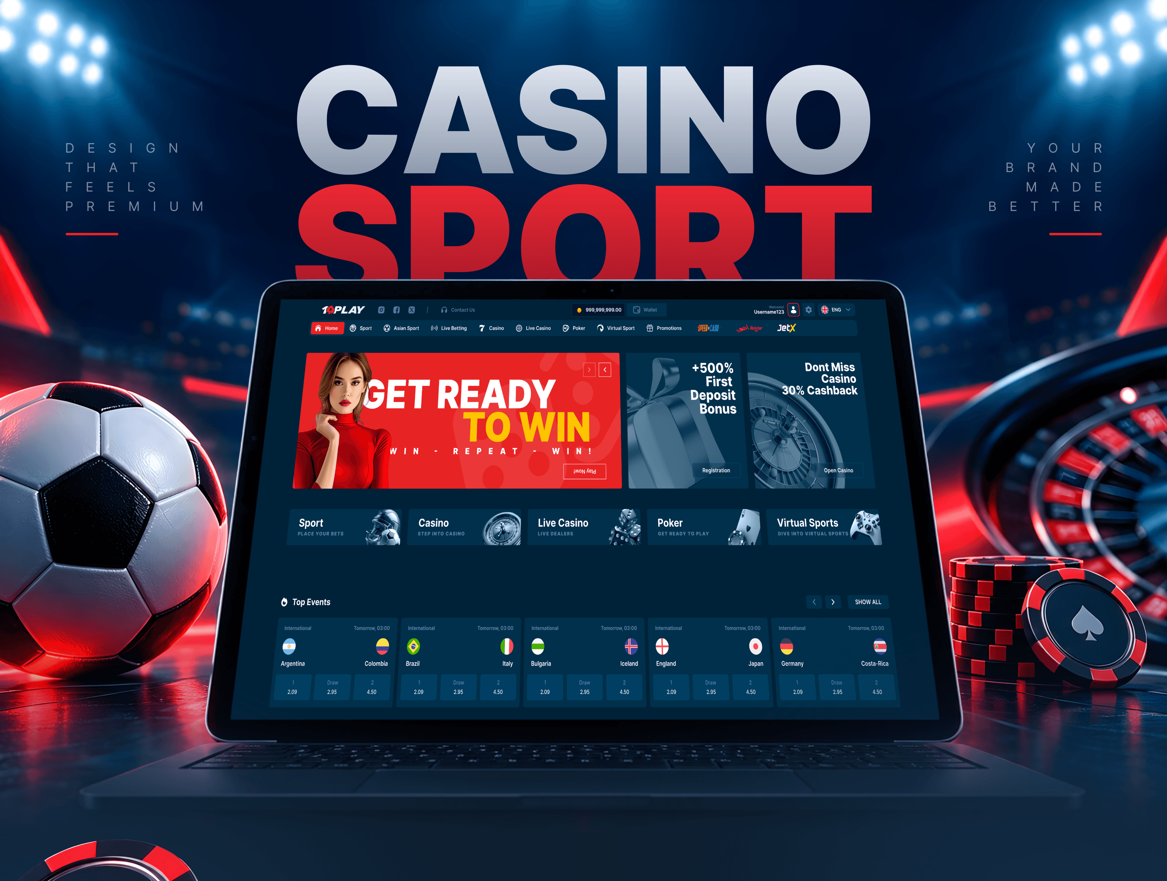 1Play Sport & Casino Design