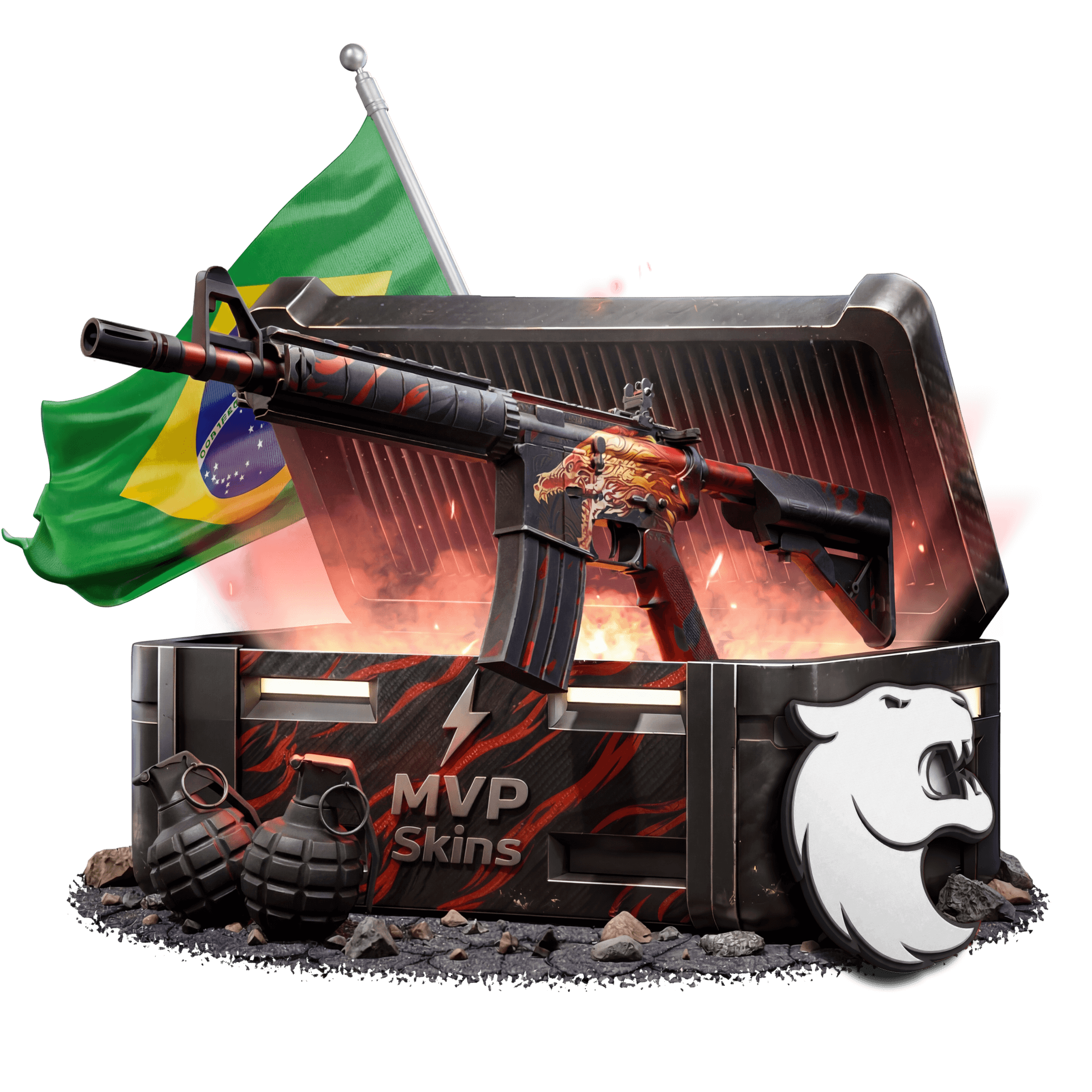 Furia M4A4 Howl With Flag