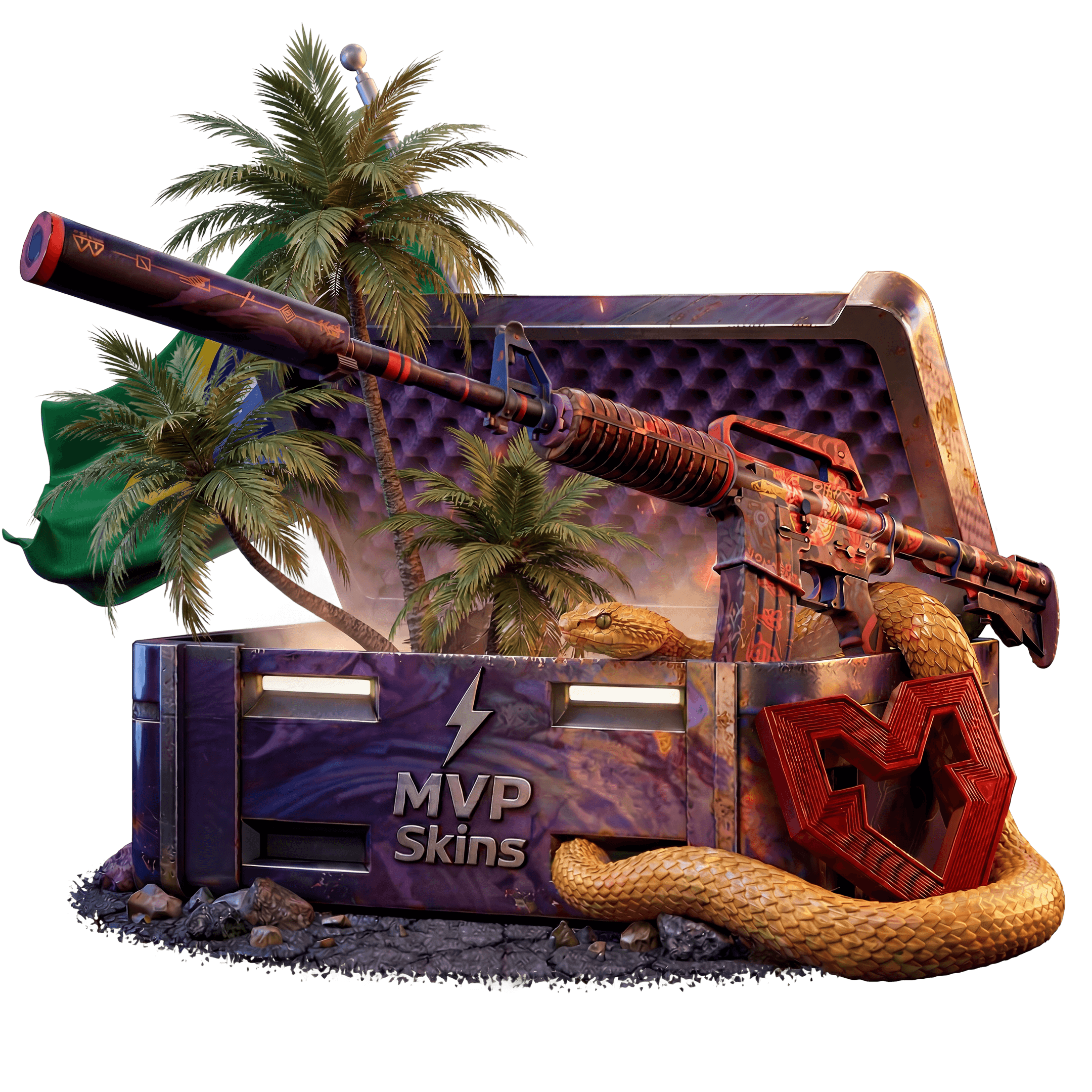 Mouz M4A1 S Welcome to the Jungle With Flag