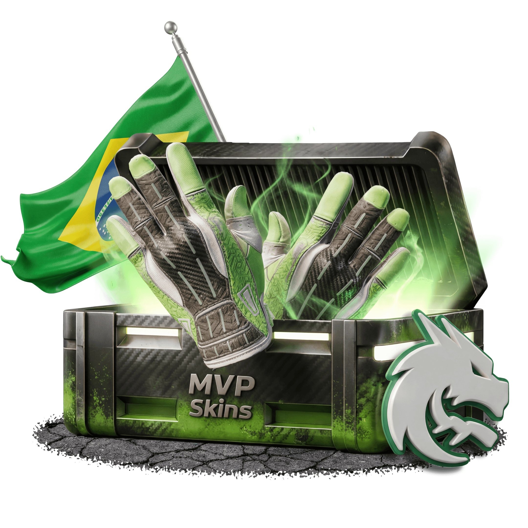Team Spirit ★ Sport Gloves Hedge Maze With Flag
